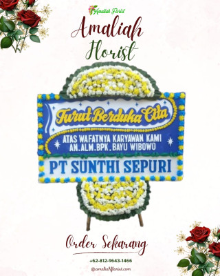 Papan Bunga Duka di Bojong Menteng