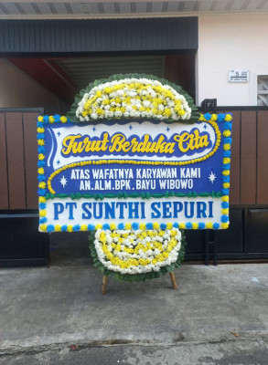 Papan Bunga Duka di Bojong Menteng